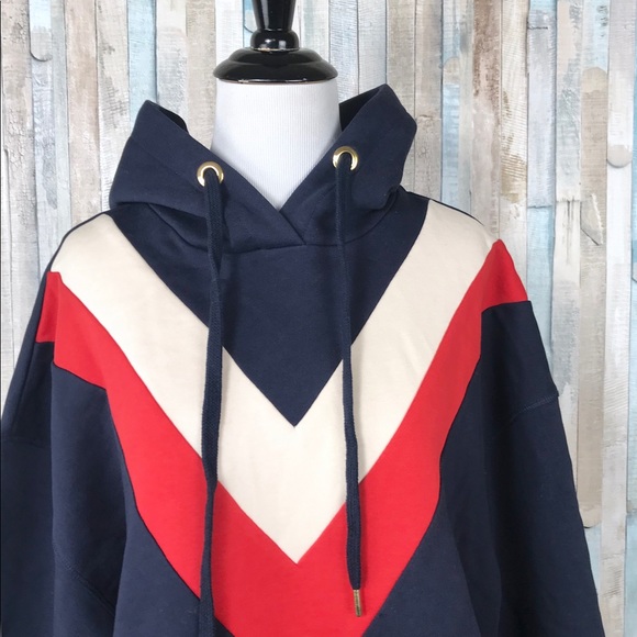 New Tommy Hilfiger Collection XS Stripe Hoodie Top - Picture 3 of 8